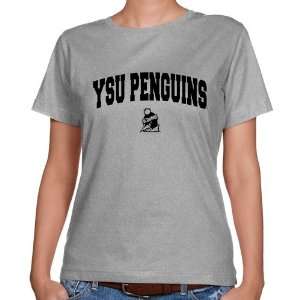  Youngstown State Penguins Ladies Ash Logo Arch Classic Fit 