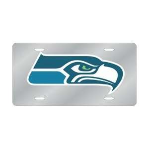  Seattle Seahawks Laser Cut Silver License Plate 