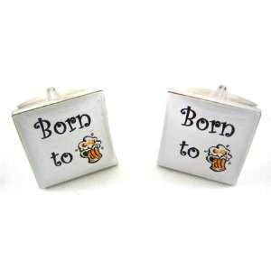  Born To Drink Beer Cufflinks Jewelry