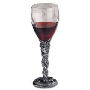  Coiled Sculpted Detailed Dragon Wine Glass