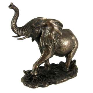Figura bronceada hermosa de la estatua elefante del final
