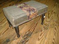 Small Art Nouveau Footstool Vintage Antique Bench Stool  