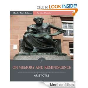 On Memory and Reminiscence [Illustrated] Aristotle, Charles River 
