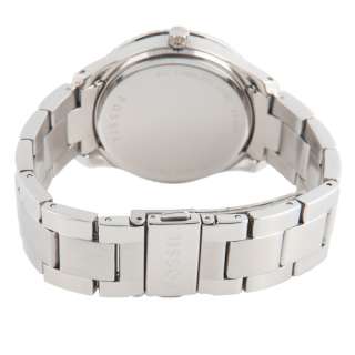 NEW Fossil Womens Stella Stainless Steel Silver Crystal Quartz Watch 