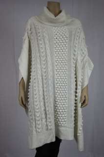Womens Joan Boyce  Snow Bunny Sweater Ivory One Size Missy NWT 
