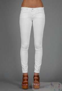   womens stretch jeans low rise 912 skinny leg WHITE 24 $200V  