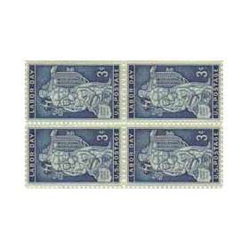 Pmosaic, Afl cio Headquarters Set of 4 X 3 Cent Us Postage Stamps Scot 