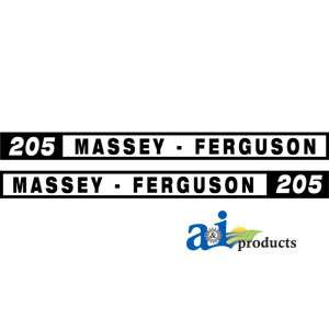 Massey Ferguson Hood Decal A MF205 (INDUSTRIAL/CONSTRU  