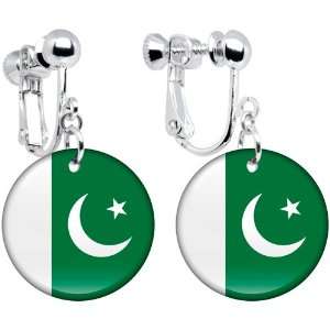  Pakistan Flag Clip on Earrings Jewelry