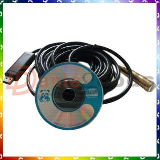 USB Waterproof Borescope Endoscope 5M Inspection Camera Fast Ship From 