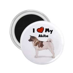  I Love My Akita Refrigerator Magnet