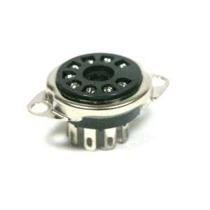 pin black tube socket for 12AX7 EL84   3/4 hole  
