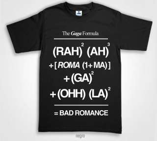 LADY GAGA T Shirts bad romance lyrics formula in Carbon  