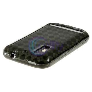 Black Waterproof Case Bag+Smoke TPU Gel Cover+3 LCD for Motorola 