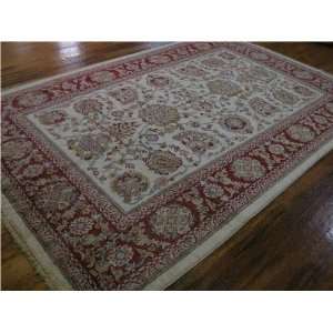  56 x 85 Ivory Hand Knotted Wool Ziegler Rug Furniture 