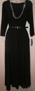 Lennie for Nina Leonard Dress Bleted Black Sz S Small  