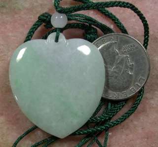 Green 100% Natural A Jade jadeite pendant Heart 337412  