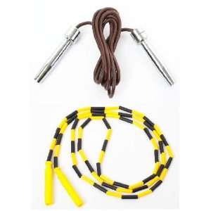  Boxers COMBO Leather Skipping Rope + Beeded Speed Rope 