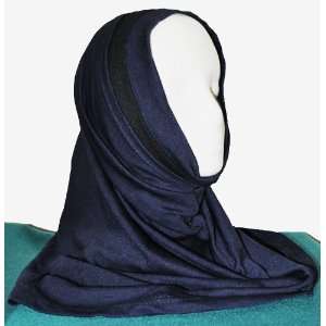   Navy and Black Two Tone 2 Piece Al Amira Style Hijab 