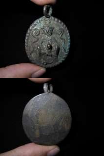 Old Thai Bronze Male Eber Love Amulet Pendant  