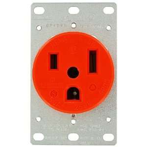 Leviton 5374 IG 50 Amp, 250 Volt, Flush Mounting Receptacle, Straight 