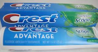 YOU WILL RECEIVE 4 Sealed Tube of Crest Advantage Toothpaste 7.6oz 