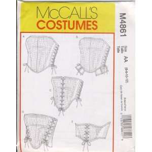 Mccall Sewing Pattern 4861   Use to Make   Misses Corsets   Sizes 6, 8 