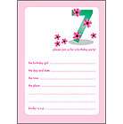 pack of 10 childrens birthday party invitations 7 year one