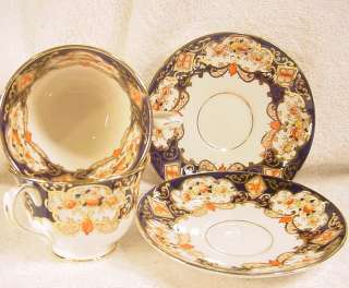 Royal Albert Crown China Heirloom Cups and Saucers England c 1930 