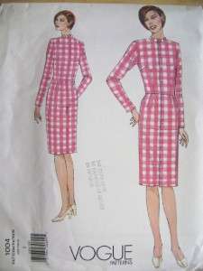 VOGUE Pattern 1004 UNCUT Sizes 8 10 12 14 Fitting Shell Dress Retro 