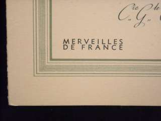 Vintage French March 1939 SS Iles de France lunch menu  