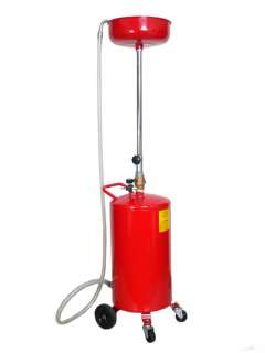   lift drainer tools waste oil is stored in the 20 gallon steel tank and