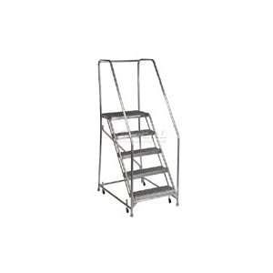  5 Step Aluminum Rolling Ladder, 24W Grip Step, 30 