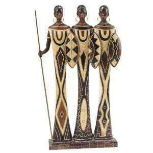 Xoticbrands 12.5 South African Zulu Women Tribal Sculpture Statue 