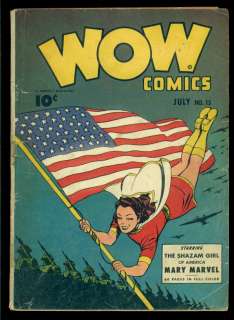 Fawcett Pub., Wow Comics #15, 1943, Mary Marvel, The Shazam Girl of 