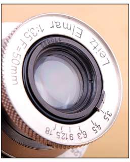 EX+* Leitz Leica Elmar 50mm f/3.5 Collapsible nickel w/bottle 50/F3.5 