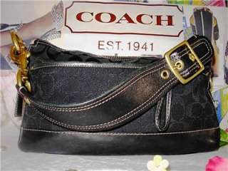 Coach legacy VACHETTA LEATHER signature Bag Black 10339  
