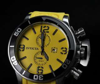 Invicta Mens Corduba Swiss Yellow GMT Watch 1054 NEW  