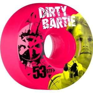  Bones Bartie 4 Skateboard Wheels (Pink)