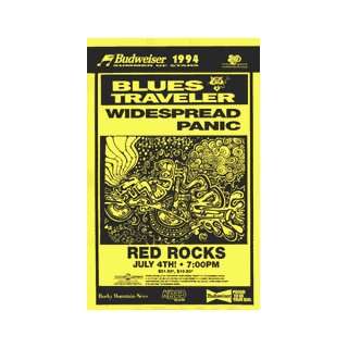Widespread Panic Red Rocks 1994 Concert Poster 