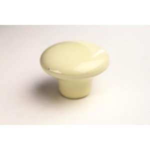  Ceramic Knob, 1 1/4 In Diameter, Cream Ceramic