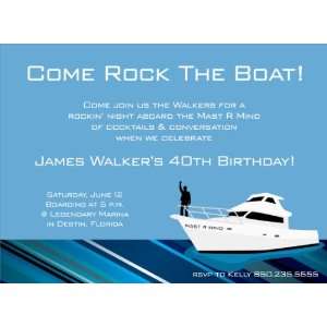  Rock the Boat Male Birthday Invitations Health & Personal 
