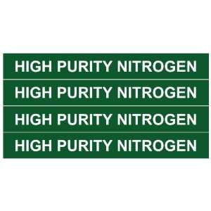  HIGH PURITY NITROGEN Gas Pipe Tubing Labels 3/4 Height, 6 
