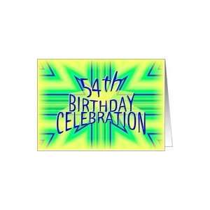  54th Birthday Party Invitation Bright Star Card Toys 