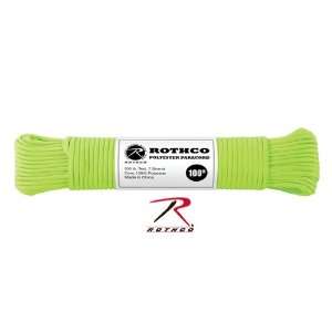  Rothco Polyester Paracord  100 Ft / Safety Green Sports 