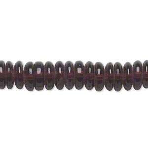  #5544 Bead, glass, amethyst, 8x3mm rondelle. Sold per pkg 