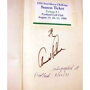  Arnold Palmer Autographed/Hand Signed Book PSA/DNA #H96660 