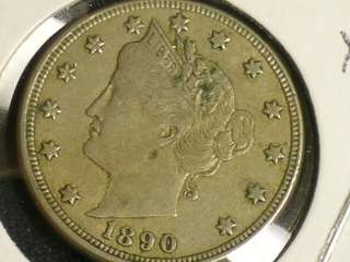 1890 XF V Liberty Nickel (1111 45)  