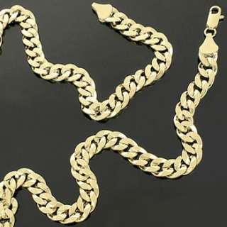 Men Thick Heavy Plated High Quality Fake 14k Gold Cuban Link Chain 