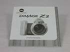Genuine Minolta Dimage Z2 manual & software